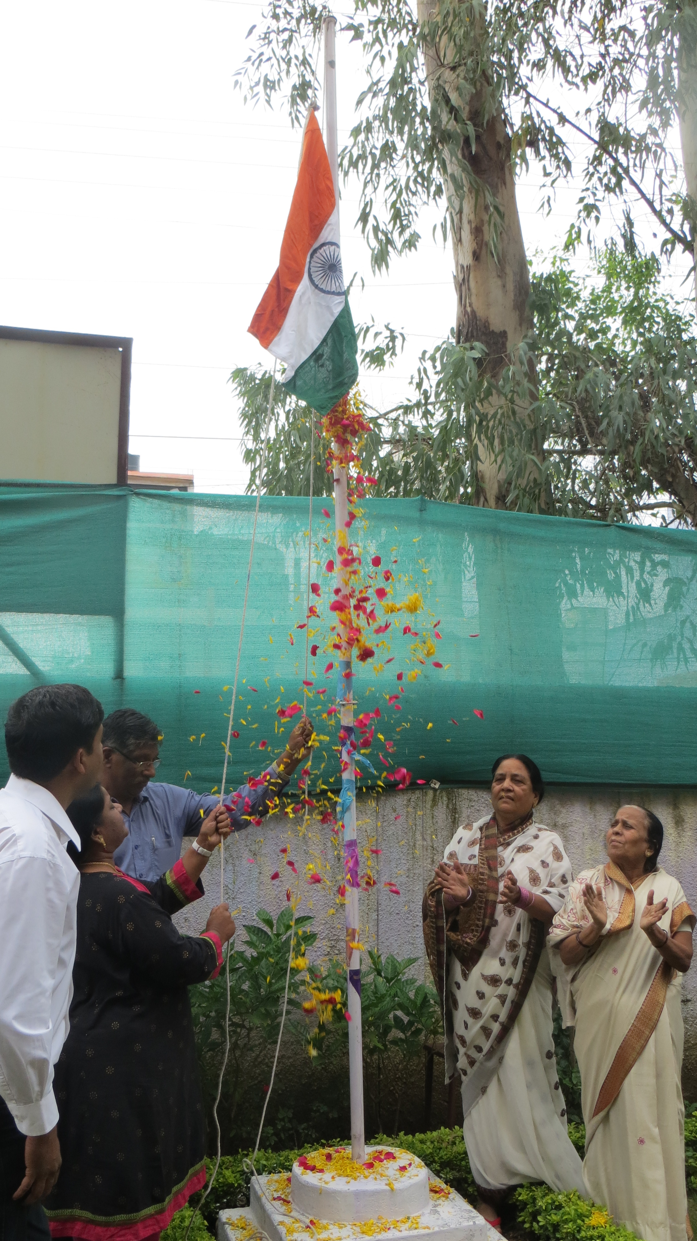 Children at the Chingari Trust in Bhopal celebrate Indian independence day. Independence day celebrations in August 2013 at the Chingari Trust Rehabilitation Centre.
