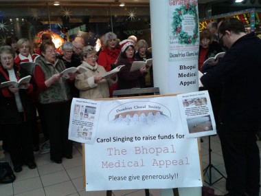 Dumfries Choral Society singing for Bhopal 