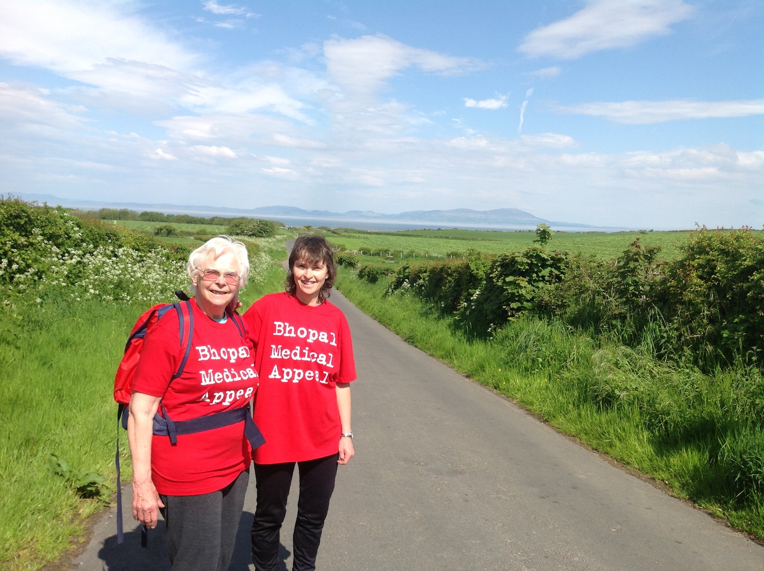 Agnes & Emma near the start of their walk.