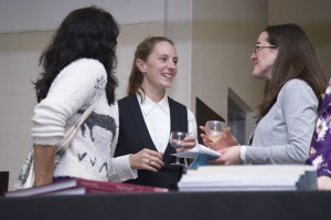 Francesca Moore (Middle) at the Amnesty launch of her photography project 'Bhopal Facing 30'