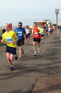 Simon Davies running for the BMA in the Brighton Half Marathon - 2015