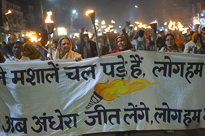 Bhopal Disaster survivors march on Union Carbide factory
