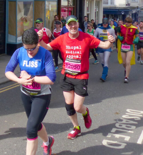 A BMA runner taking part in the Brighton Marathon