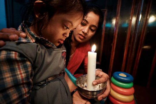 Girl with candle Bhopal